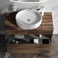 Тумба с раковиной AM.PM Func 100 дуб крафт, со столешницей, раковина M8FWCC20550WG