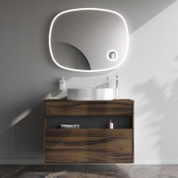 Тумба с раковиной AM.PM Func 100 дуб крафт, со столешницей, раковина M8FWCC20550WG