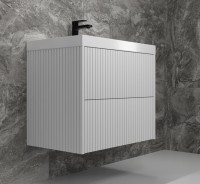 Мебель для ванной комнаты Style Line Стокгольм 60 подвесная, белый рифленый софт