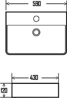 Накладная раковина AQUAme AQM5004 Накладная раковина AQUAme AQM5004