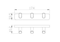 Крючок Wonzon & Woghand Graffity WW-9335-BN брашированный никель, на шурупах