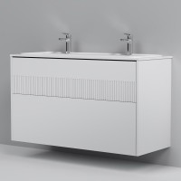 Мебель для ванной комнаты AM.PM Func 120 белая матовая, с двумя ящиками