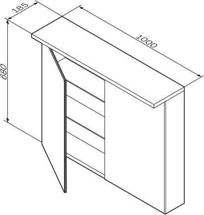 Мебель для ванной комнаты AM.PM Func 120 белая матовая, с двумя ящиками