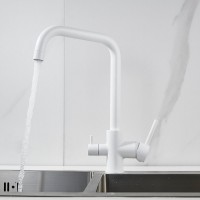 Смеситель для кухни Shevanik S228C белый