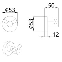 Крючок для ванной AQUAme Trento AQM7202MB Крючок для ванной AQUAme Trento AQM7202MB