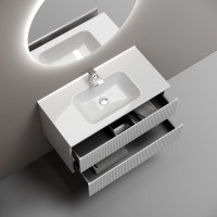 Тумба с раковиной Sancos Snob R 90 bianco, раковина CN7002