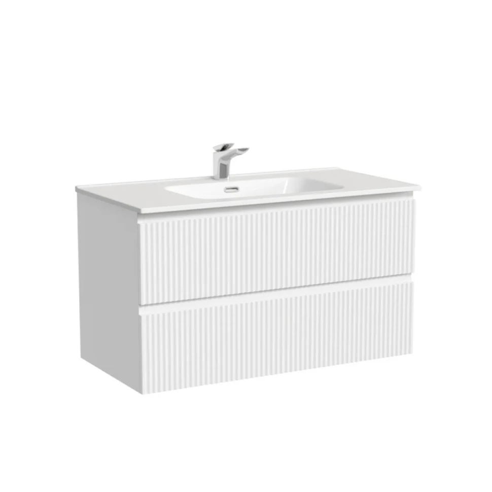 Тумба с раковиной Sancos Snob R 90 bianco, раковина CN7002