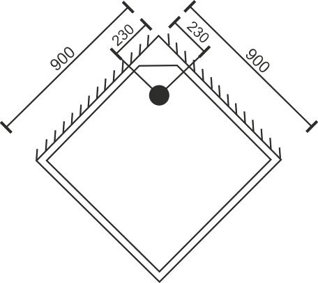 Поддон для душа Royal Bath HP RB 90HP + сифон