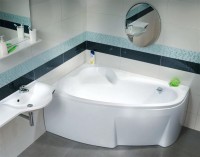 Акриловая ванна Ravak Asymmetric L 150x100 см, угловая, левая, встраиваемая, белая, асимметричная, на ножках, с сиденьем