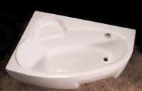 Акриловая ванна Ravak Asymmetric L 150x100 см, угловая, левая, встраиваемая, белая, асимметричная, на ножках, с сиденьем