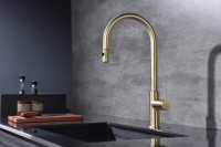 Смеситель для кухни Paulmark Galant Ga213077-SBG светлое брашированное золото