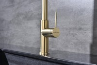 Смеситель для кухни Paulmark Galant Ga213077-SBG светлое брашированное золото
