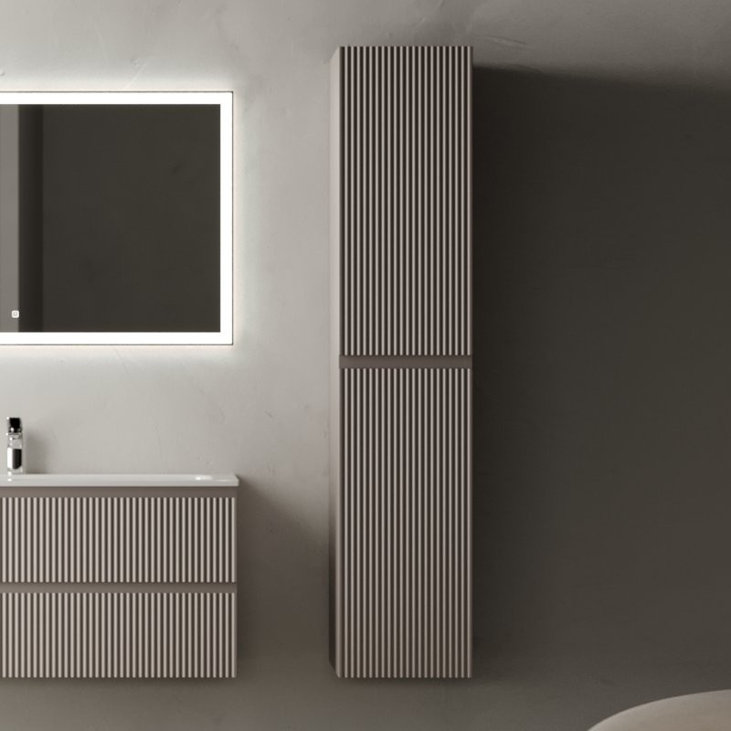 Шкаф пенал для ванной Sancos Snob R 35 см, универсальный, doha soft