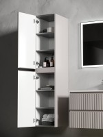 Шкаф пенал для ванной Sancos Snob R 35 см, универсальный, doha soft