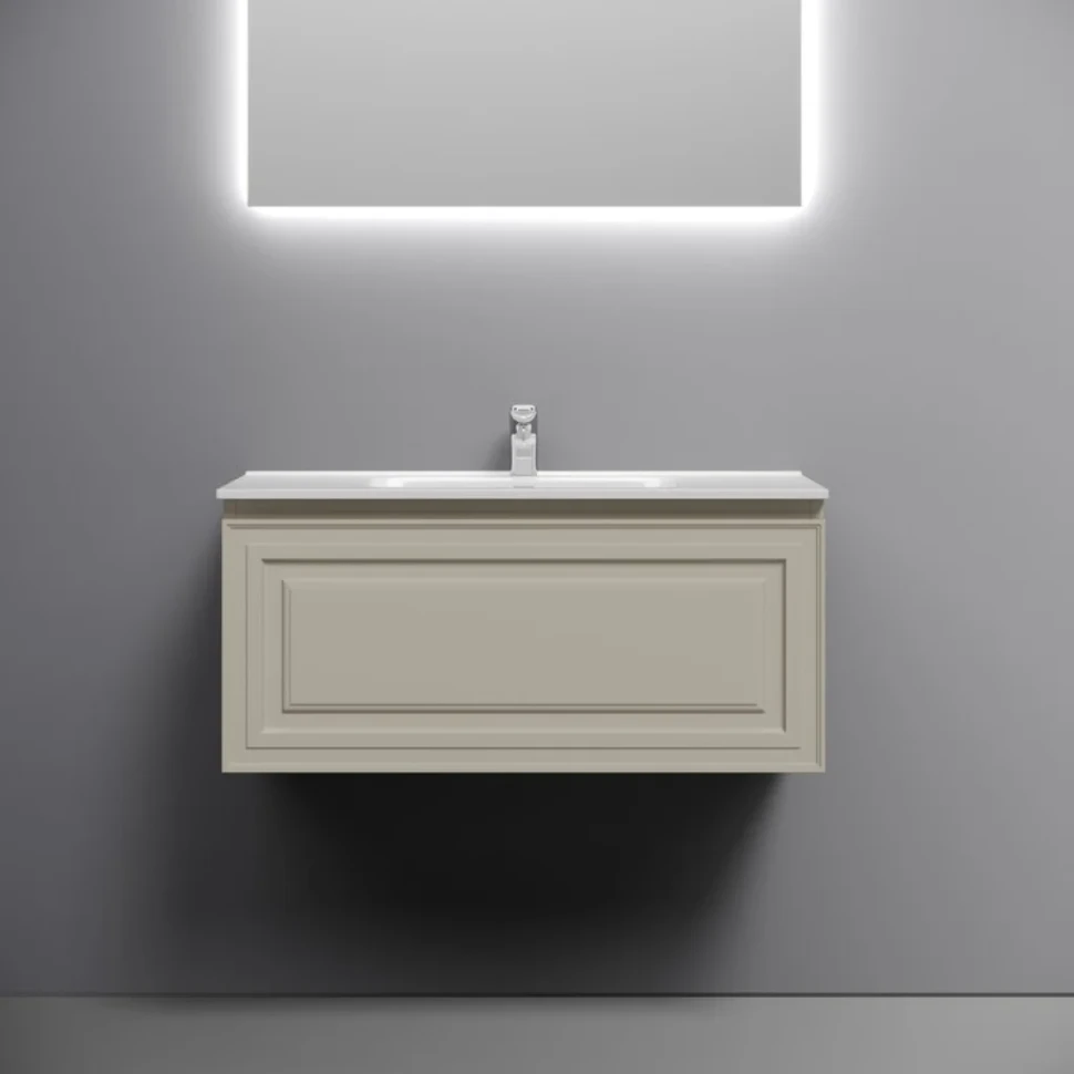 Мебель для ванной комнаты Sancos Very 90 beige soft, раковина CN7002