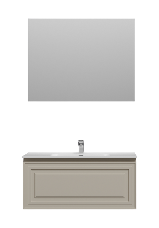 Мебель для ванной комнаты Sancos Very 90 beige soft, раковина CN7002