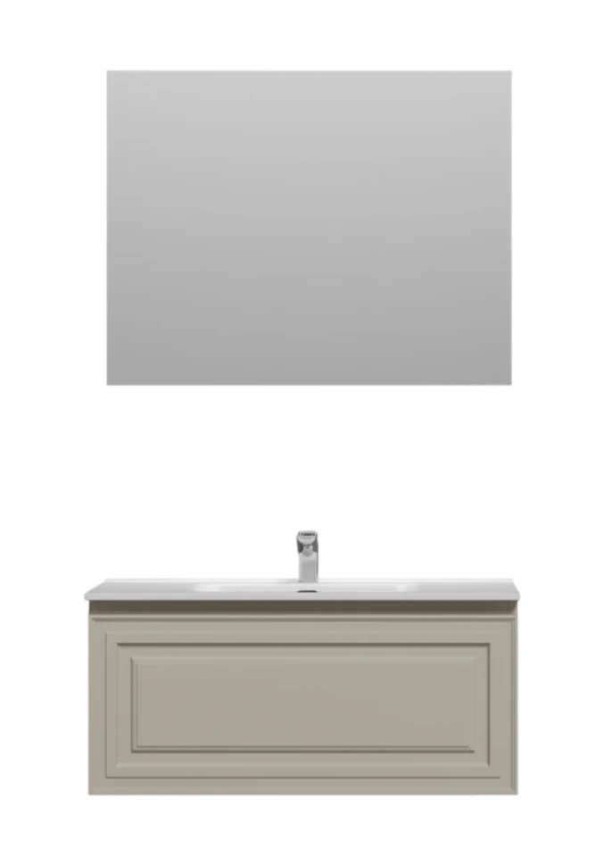 Мебель для ванной комнаты Sancos Very 90 beige soft, раковина CN7002