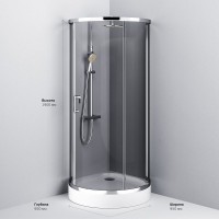 Душевой уголок AM.PM Like W83G-333-095CG 95х95, тонированное стекло
