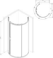 Душевой уголок AM.PM Like W83G-333-095CG 95х95, тонированное стекло