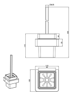 Ершик для унитаза AltroBagno Aperto 081204 Cr хром Ершик для унитаза AltroBagno Aperto 081204 Cr хром