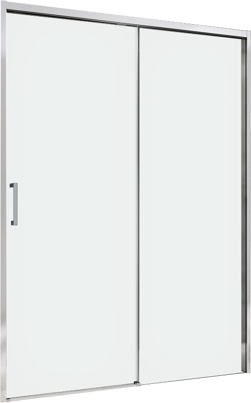 Душевая дверь в нишу Abber Komfort AG93130 130 см, профиль хром, стекло прозрачное