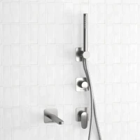 Встраиваемый смеситель для душа и ванны Wasserkraft Spree A1451.272.274.275.100.276 С ВНУТРЕННЕЙ ЧАСТЬЮ, никель