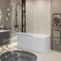 Акриловая ванна Cezares Eco 165x70 см, пристенная, белая, с каркасом