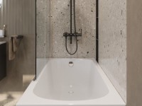 Акриловая ванна Cezares Eco 165x70 см, пристенная, белая, с каркасом