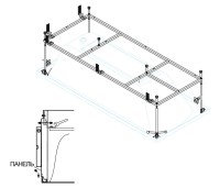 Акриловая ванна Cezares Eco 165x70 см, пристенная, белая, с каркасом
