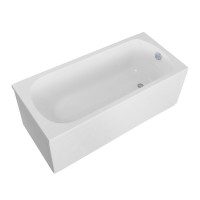 Акриловая ванна Cezares Eco 165x70 см, пристенная, белая, с каркасом