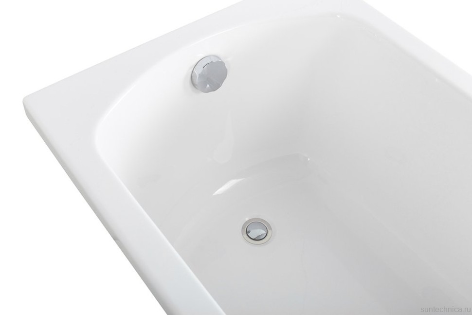 Акриловая ванна Cezares Eco 165x70 см, пристенная, белая, с каркасом