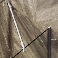 Шторка на ванну Maybahglass MGV-144-5у, 64x140, профиль матовый хром, стекло прозрачное
