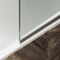 Шторка на ванну Maybahglass MGV-144-5у, 64x140, профиль матовый хром, стекло прозрачное