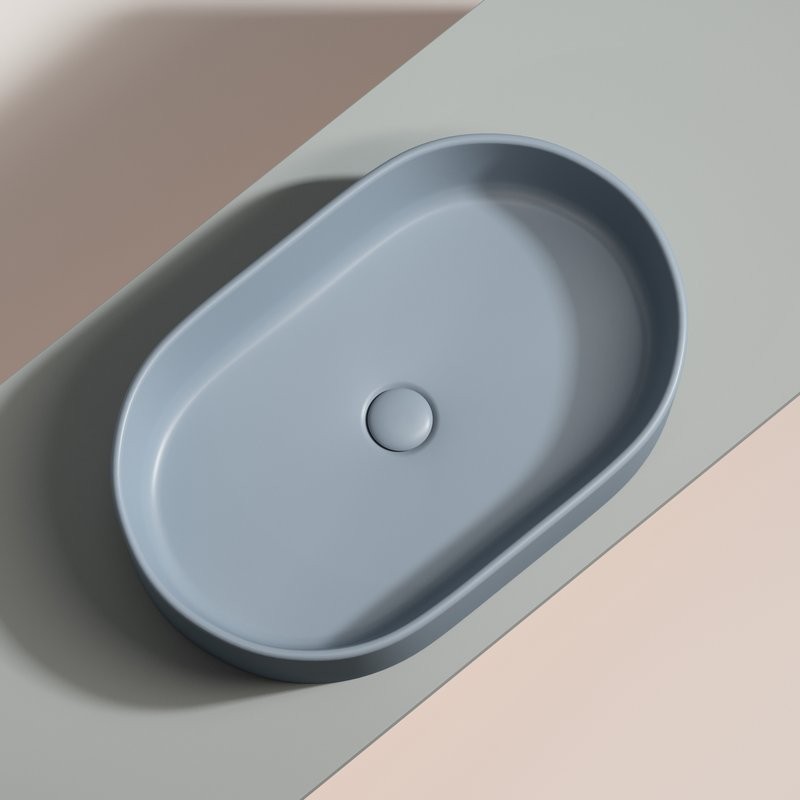 Накладная раковина Ceramicanova Element CN6048MHL серо-голубая матовая