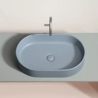 Накладная раковина Ceramicanova Element CN6048MHL серо-голубая матовая