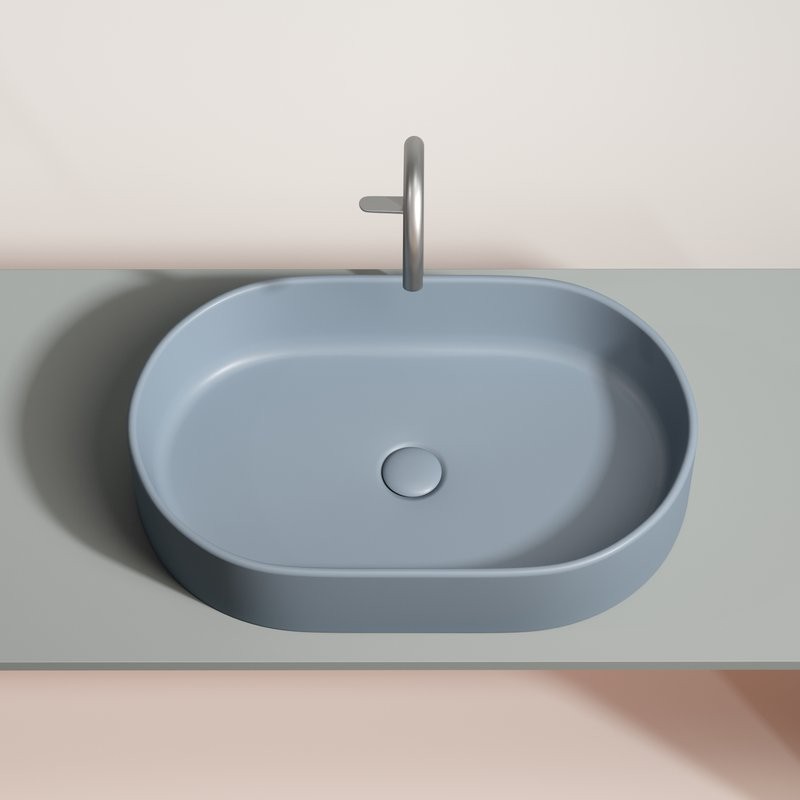 Накладная раковина Ceramicanova Element CN6048MHL серо-голубая матовая