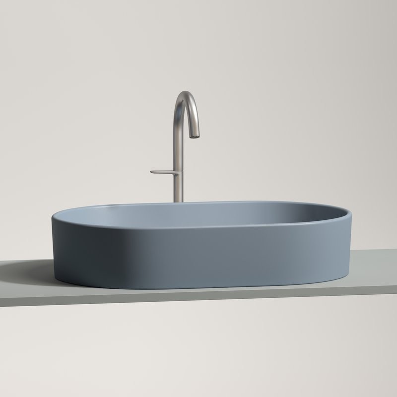 Накладная раковина Ceramicanova Element CN6048MHL серо-голубая матовая