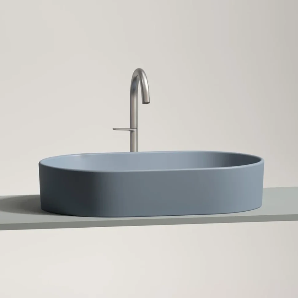Накладная раковина Ceramicanova Element CN6048MHL серо-голубая матовая