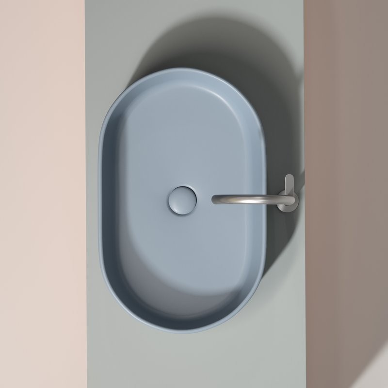 Накладная раковина Ceramicanova Element CN6048MHL серо-голубая матовая
