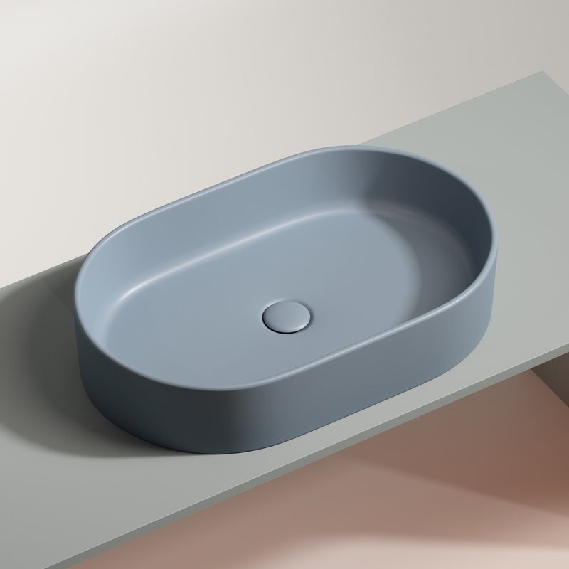 Накладная раковина Ceramicanova Element CN6048MHL серо-голубая матовая