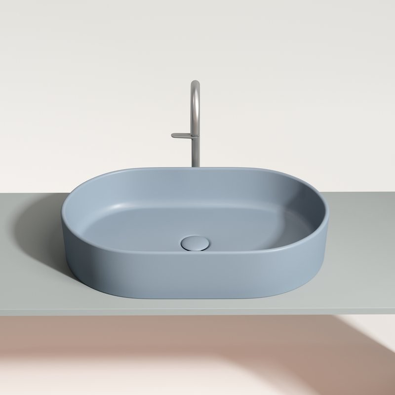 Накладная раковина Ceramicanova Element CN6048MHL серо-голубая матовая