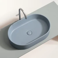 Накладная раковина Ceramicanova Element CN6048MHL серо-голубая матовая