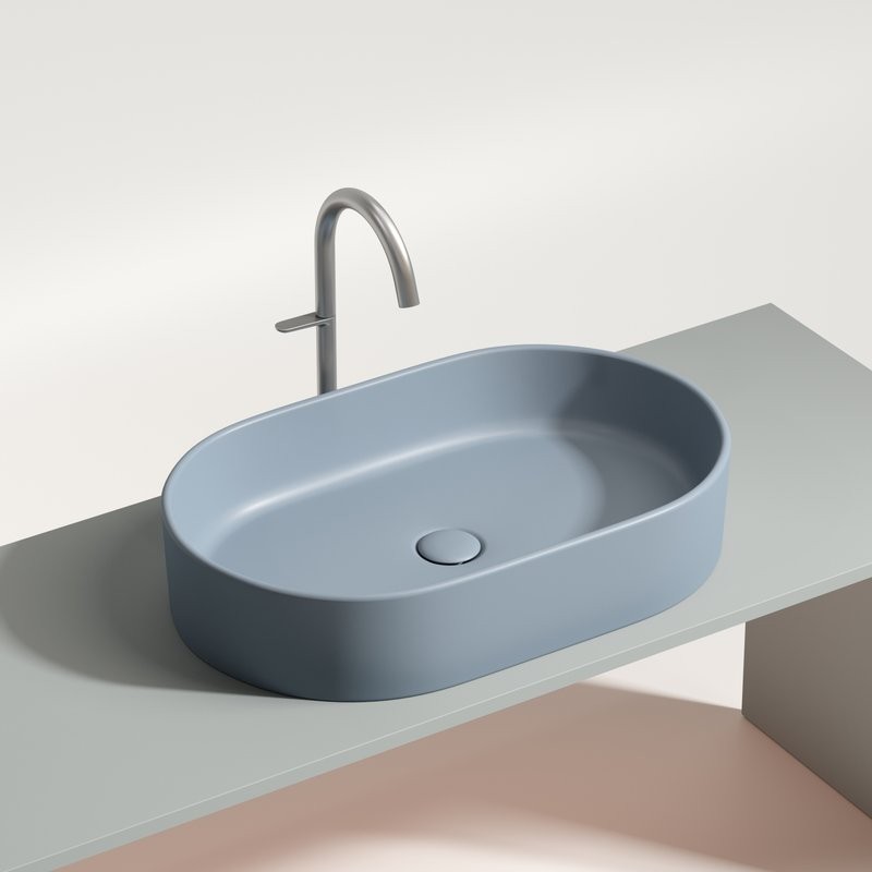 Накладная раковина Ceramicanova Element CN6048MHL серо-голубая матовая