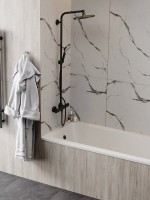 Акриловая ванна Teymi Helmi 150x70 см, пристенная, белая, с каркасом