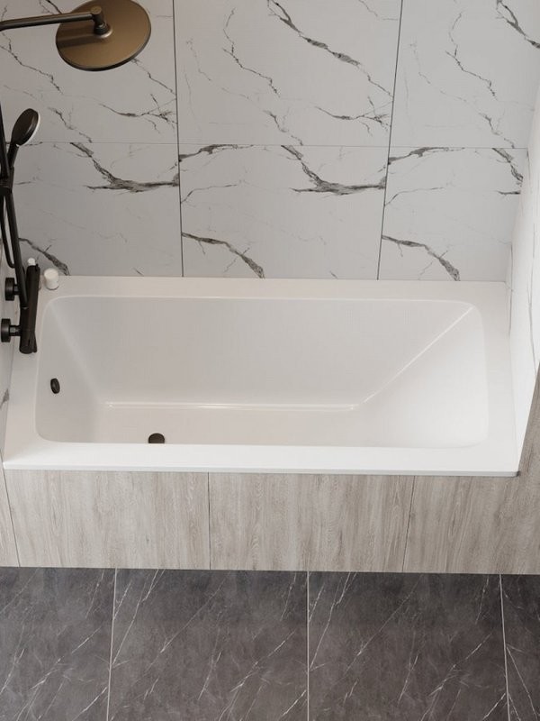 Акриловая ванна Teymi Helmi 150x70 см, пристенная, белая, с каркасом