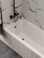 Акриловая ванна Teymi Helmi 150x70 см, пристенная, белая, с каркасом