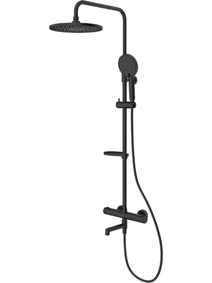 Душевая стойка Milardo Ideal Spa ILSBLTHM06 черный матовый
