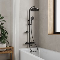 Душевая стойка Milardo Ideal Spa ILSBLTHM06 черный матовый