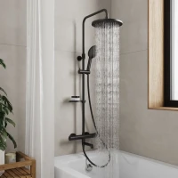 Душевая стойка Milardo Ideal Spa ILSBLTHM06 черный матовый