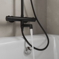 Душевая стойка Milardo Ideal Spa ILSBLTHM06 черный матовый